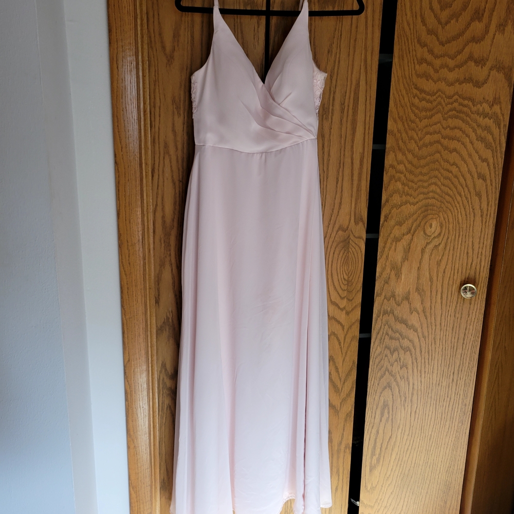 Azazie Blushing Pink Bridesmaid Dress